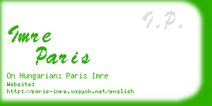 imre paris business card